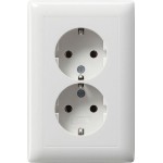 GIRA 078203 2f-SCHUKO Vollpl. f. Gerätedose 1,5f Gira Standard 55 Reinweiß 