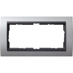 GIRA 100206 Abdeckrahmen 2f o.M. Zwischenr. AN Gira Event F Alu 