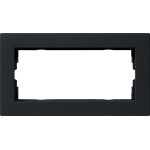 GIRA 1002095 Abdeckrahmen 2f o.M. flach Gira E2 Schwarz m 