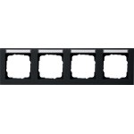 GIRA 109409 Abdeckrahmen 4f waager. BSF Gira E2 Schwarz m 