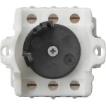 Gira 143400 Gira Einsatz Schlüsselschalter 2-polig, 10 AX, 250 V~, wassergeschuetzt, Aufputz, weiss glänzend 