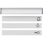 Gira 144927 Set mit Beschriftungsschildern für Licht, Klingel und Tür in Reinweiß seidenmatt, passend für System 55 