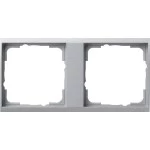 Gira 1462726 Zwischenrahmen 2-fach in Aluminiumfarbe passend für Gira System 55 Event Abdeckrahmen in Event Klar 