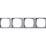 Gira 1464726 Zwischenrahmen 4-fach in Aluminiumfarbe passend für Gira System 55 Event und Event Klar Abdeckrahmen 