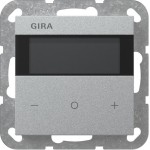 Gira 200426 Raumklimasensor Standard KNX mit integriertem Busankoppler, segmentbasiertem Display und Temperaturfühler 