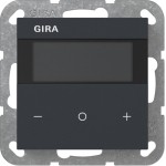 Gira 200428 Raumklimasensor Standard für KNX mit integriertem Busankoppler, segmentbasiertem Display Anthrazit 