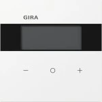 Gira 200570 Raumklimasensor Komfort mit Temperatur- und Feuchtefühler, Display für Betriebsmodus, Fensterstatus Reinweiß 