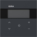 Gira 200673 Raumklimasensor HLK Standard mit integriertem Busankoppler, segmentbasiertem Display und Temperaturfühler 