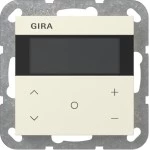 Gira 200701 Raumklimasensor HLK Komfort mit integriertem Busankoppler, segmentbasiertem Display Cremeweiß 