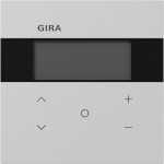 Gira 200776 Raumklimasensor mit integriertem Busankoppler, segmentbasiertem Display und Temperatur- sowie Feuchtefühler 