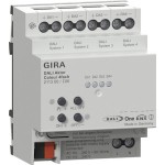 Gira 211300 4fach DALI-2 Aktor für bis zu 128 Teilnehmer, schaltet und dimmt DALI Geräte mit Tunable White und RGBW 
