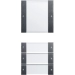 GIRA 213428 Wippenset 4f (1+3) BSF System 55 Klar/Anthrazit 