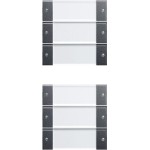 GIRA 213628 Wippenset 6f (3+3) BSF System 55 Klar/Anthrazit 