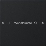 GIRA 2201005 Wippenset 1f beschr. System 55 Schwarz m(lack.) 