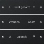 GIRA 2203005 Wippenset 3f beschr. System 55 Schwarz m(lack.) 