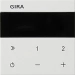 Gira 232227 Bedienaufsatz Unterputz-Radio IP in Reinweiß seidenmatt passend für System 55 (Ersatzteil) 