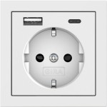 Gira 245970 SCHUKO-Steckdose 16 A mit erhöhtem Berührungsschutz und USB-Lademöglichkeit für zwei Geräte gleichzeitig 
