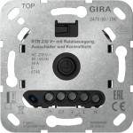 Gira 247500 Raumtemperaturregler 230 V mit Relaisausgang, Ausschalter und Kontrolllicht zur Steuerung von Heizgeräten 