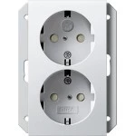 GIRA 273103 2f-SCHUKO-Steckd. SP f. UP-Dose 1f System 55 Reinweiß 