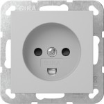 Gira 4422015 Dänische Steckdose 16 A 250 V~ mit erhöhtem Berührungsschutz (Safety Plus) in Grau matt lackiert 