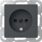 Gira 442228 Dänische Steckdose 16 A 250 V~ mit erhöhtem Berührungsschutz (Safety Plus) in Anthrazit 