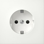 Gira 4453112 Schuko-Steckdose 16A 250V mit erhöhten Berührungsschutz (Shutter) Steckklemmen Reinweiß glänzend 