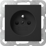 Gira 4485005 Steckdose 16 A 250 V~ mit Erdungsstift und erhöhtem Berührungsschutz (Safety Plus) in Schwarz matt 