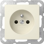 Gira 448501 Steckdose 16 A 250 V~ mit Erdungsstift und erhöhtem Berührungsschutz (Safety Plus) in cremeweiß glänzend 