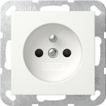 Gira 448527 Steckdose 16 A 250 V~ mit Erdungsstift und erhöhtem Berührungsschutz (Safety Plus) in Reinweiß seidenmatt 