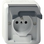 Gira 448530 Steckdose 16 A 250 V~ mit Schraubklemmen, Klappdeckel und erhöhtem Berührungsschutz gemäß DIN VDE 0620-1 