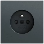 Gira 448573 Steckdose 16 A 250 V~ mit Erdungsstift, erhöhtem Berührungsschutz (Safety Plus) und Schnellbefestigung 