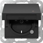 GIRA 4552005 SCHUKO-Steckd. KD Kontroll + SP System 55 Schwarz m 