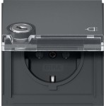 GIRA 456967 SCHUKO-Steckd. KD Schloss gleich + BSF Gira TX_44 Anthrazit 
