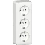 GIRA 478913 3f-SCHUKO-Steckd. + Montagepl. AP Reinweiß 