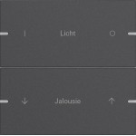 GIRA 5032928 Wippenset 2f indiv. Tastsens.4.95 Alum.Anthrazit(lack.) 