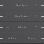 GIRA 5034928 Wippenset 4f indiv. Tastsens.4.95 Alum.Anthrazit(lack.) 