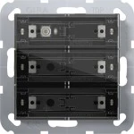 Gira 504700 Tastsensor 4.55 Komfort 3fach mit integriertem Busankoppler, Temperatursensor 