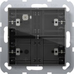 Gira 505600 Tastsensor 4.55 Detect 2fach für KNX mit integriertem Busankoppler, Temperatursensor 