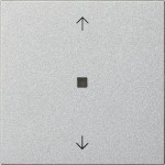 Gira 510526 RF Multi Bedienaufsatz 1-fach mit Pfeilsymbolen für KNX zur Steuerung von System 3000 Einsätzen Alu 