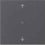 Gira 510528 RF Multi Bedienaufsatz 1-fach mit Pfeilsymbolen für KNX zur Steuerung von System 3000 Einsätzen Anthrazit 
