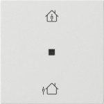 Gira 510603 RF Bedienaufsatz 1-fach mit Heizmodus für KNX Steuerung im System 55 Programmübergreifend in Reinweiß 