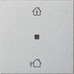 Gira 510626 RF Bedienaufsatz 1-fach mit Heizmodus für KNX Steuerung im System 55 Programmübergreifend, Farbe Alu 