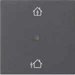 Gira 510628 RF Bedienaufsatz 1-fach mit Heizmodus für KNX zur Steuerung von System 3000 Einsätzen und entfernten KNX 