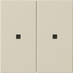Gira 510701 2-fach RF Bedienaufsatz für KNX mit integriertem Temperatursensor und Repeatermodus Cremeweiß 