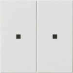 Gira 510703 RF Multi Bedienaufsatz 2-fach für KNX mit integrierter Temperaturmessung und parametrierbarer Tasten 