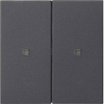 Gira 510728 RF Bedienaufsatz 2-fach für KNX zur Steuerung von System 3000 Einsätzen und entfernten KNX Geräten Anthrazit 