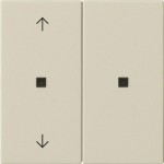 Gira 510801 RF Multi Bedienaufsatz 2-fach mit Pfeilsymbolen für KNX zur Steuerung von System 3000 Einsätzen Cremeweiß 