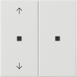 Gira 510803 RF Bedienaufsatz 2-fach mit Pfeilsymbolen für KNX zur Steuerung von System 3000 Einsätzen und entfernten KNX 