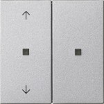 Gira 510826 RF Multi Bedienaufsatz 2-fach mit Pfeilsymbolen für KNX zur Steuerung von System 3000 Einsätzen Alu 