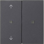 Gira 510828 RF Bedienaufsatz 2-fach mit Pfeilsymbolen für KNX zur Steuerung von System 3000 Einsätzen und entfernten KNX 